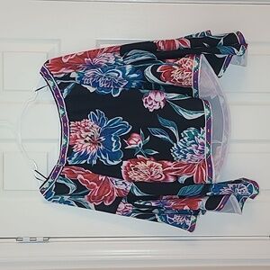 Flying Tomato Off the Shoulder Floral Shirt